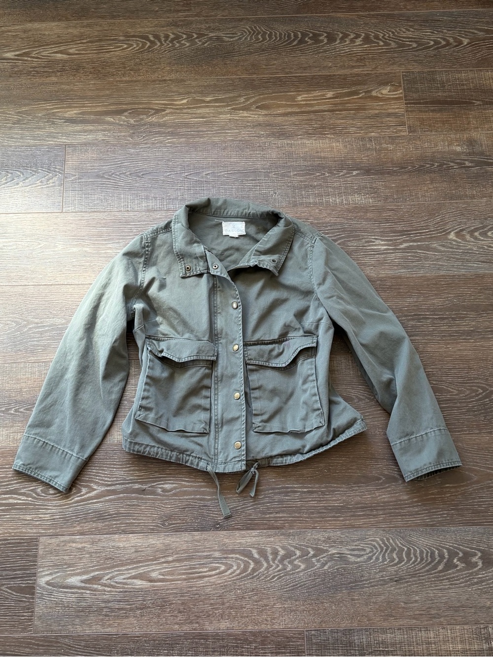 Caslon - Utility Drawstring Jacket - Olive Green